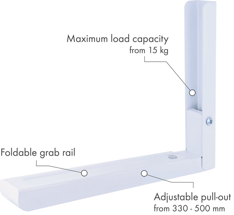 Collapsible wall mount for devices up to 15kg