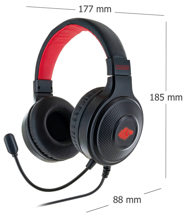 PC headset over-ear, with built-in microphone
