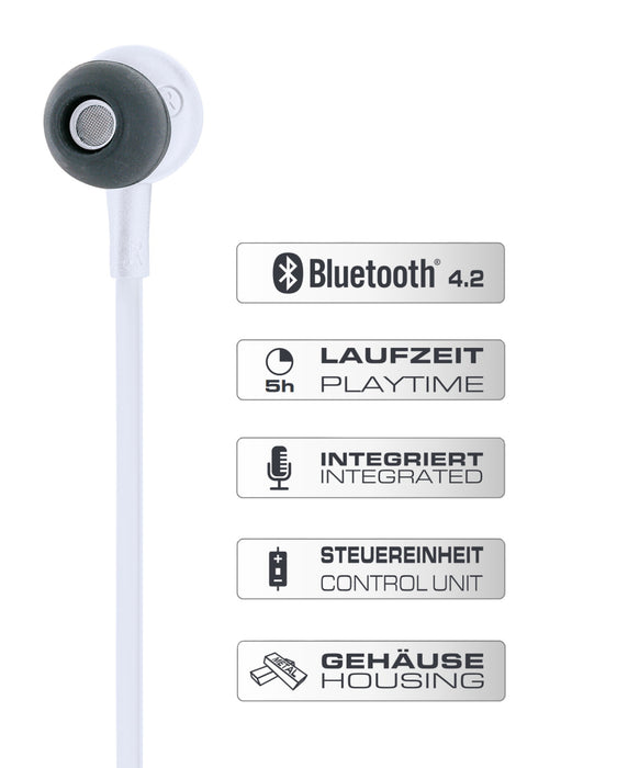 Bluetooth in-ear headphones with magnet