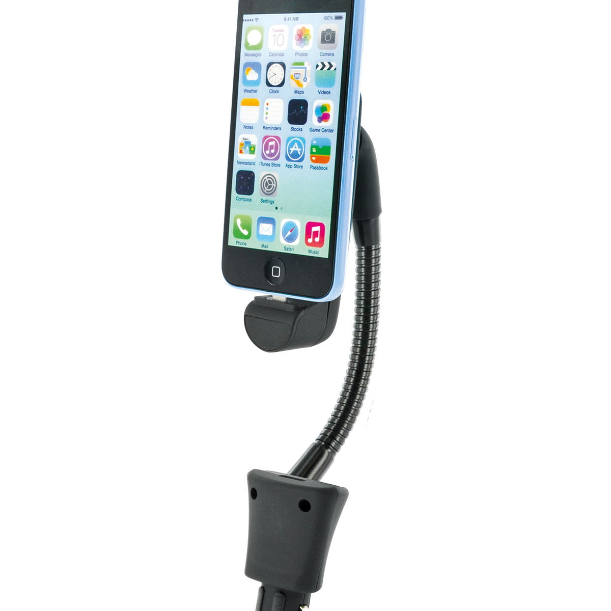 Callstel Kfz-Schwanenhals-Halterung, Lightning-Stecker für iPhone  (refurbished)