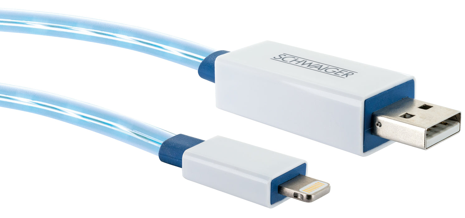 Apple® Lightning Sync & charging cable, glowing