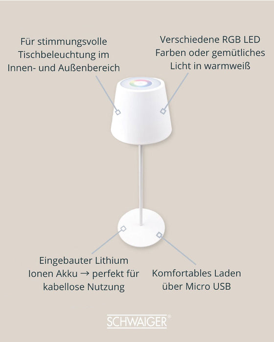 RGB LED Tischleuchte — Schwaiger GmbH