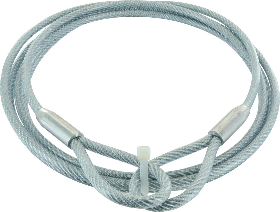 Steel cable covered with pressed loops