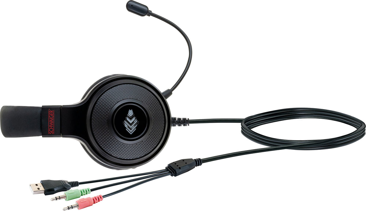 PC headset over-ear, with built-in microphone