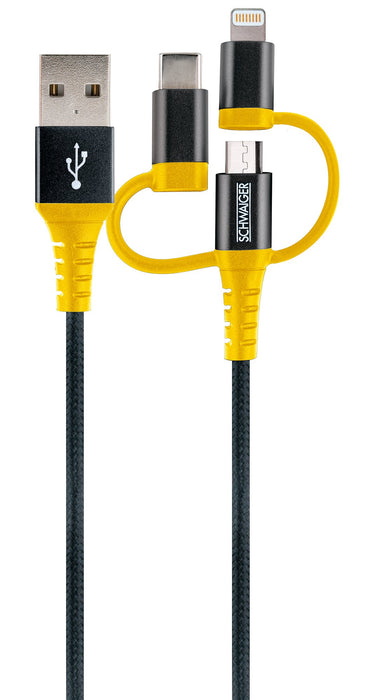 3-in-1 sync & charging cable "Extreme"
